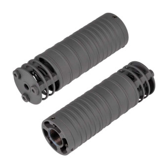 ДТК закрытого типа Гексагон Поток коротыш на АК-74/АК-101/102/105/Сайга МК с доп. фиксацией и рассекателем, калибр 5,45/.223