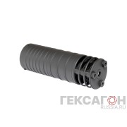 ДТК закрытого типа Гексагон Поток коротыш на АК-74/АК-101/102/105/Сайга МК с доп. фиксацией и рассекателем, калибр 5,45/.223