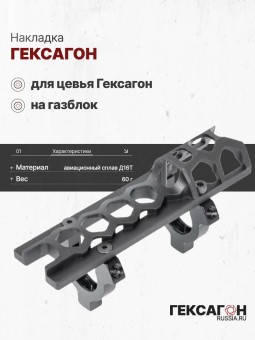 Накладка для цевья Гексагон на газблок